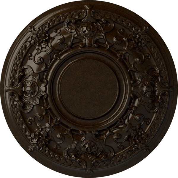 Ekena Millwork Jackson Ceiling Medallion (Fits Canopies up to 13 1/2"), Hand-Painted Bronze, 32 3/4"OD x 2 1/2"P CM32JABZS - main